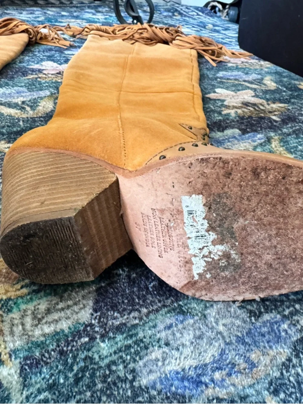 Spell Fringe Over-the-Knee Women's Boots - Tan - Picture 6 of 11